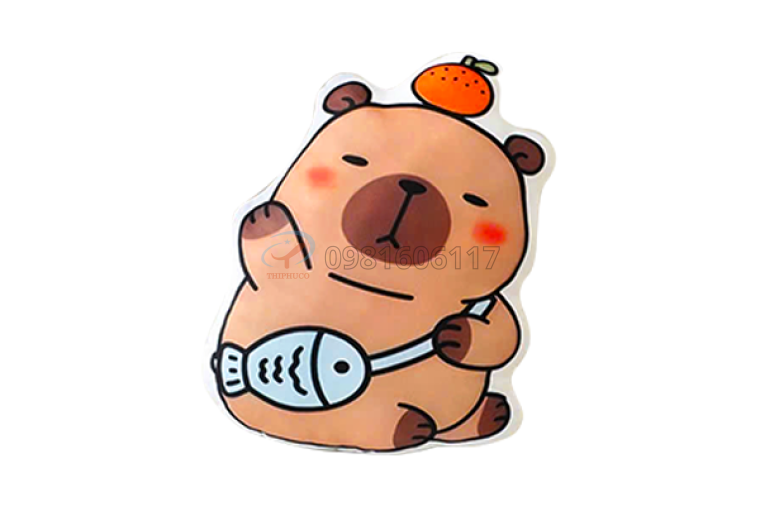 Gấu Capy Tịnh Tâm Vải Velboa